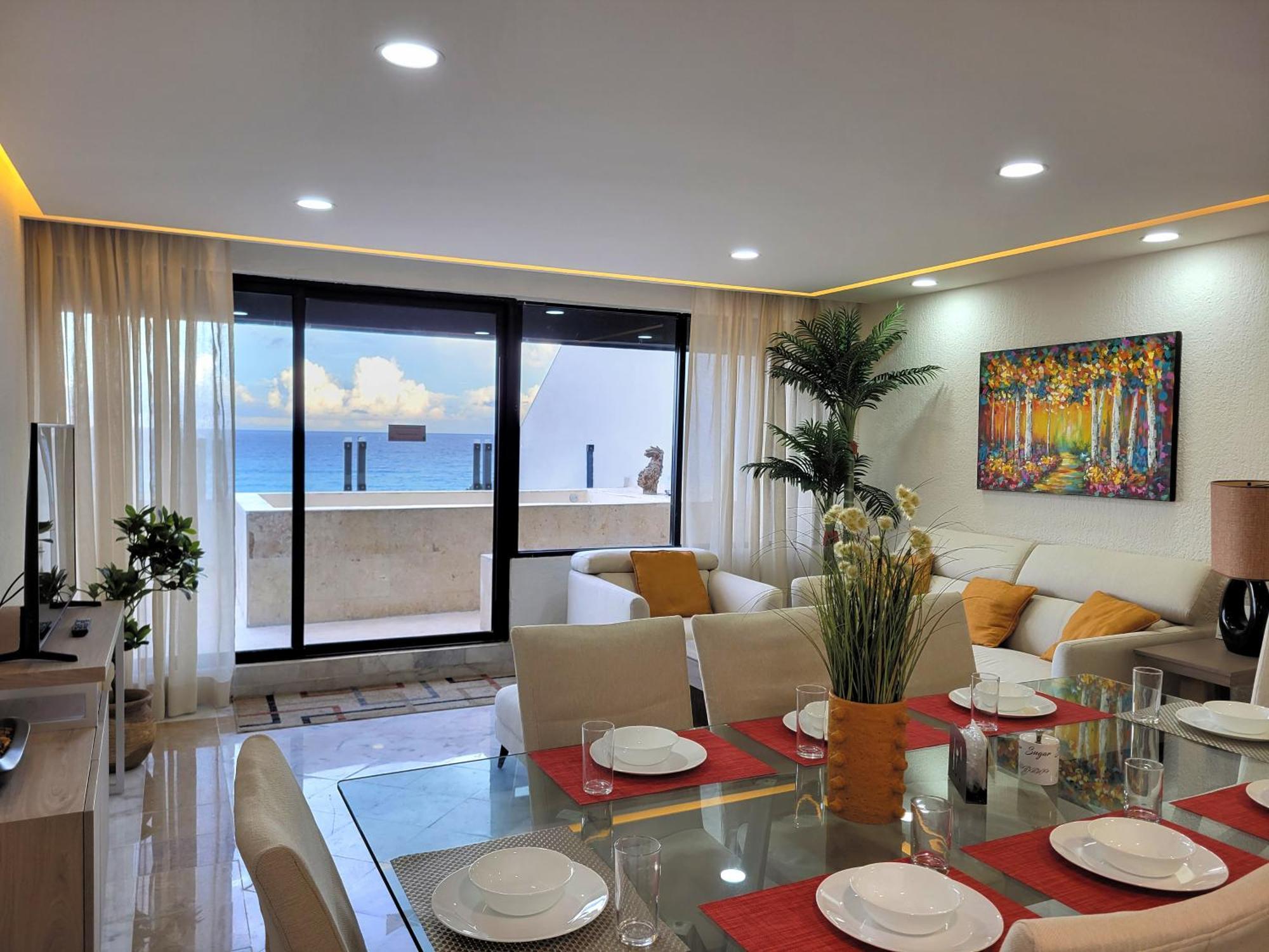 Beachfront Getaway Condo Κανκούν Εξωτερικό φωτογραφία